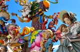 Close up of the Fallas in Valencia