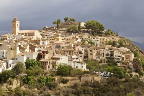 Panoramic view of La Nucia (Alicante, Valencian Community)