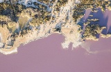 A conhecida como lagoa rosa de Torrevieja (Alicante, Comunidade Valenciana)