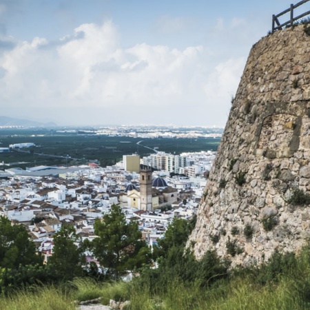 Oliva (Valência) vista do Castelo de Santa Ana