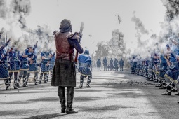 Tireurs chrétiens pendant les festivités des maures et des chrétiens d’Elda, Alicante