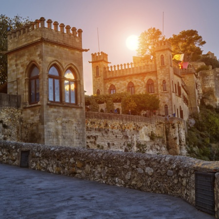 Vista do castelo de Xátiva (Valência, Comunidade Valenciana)