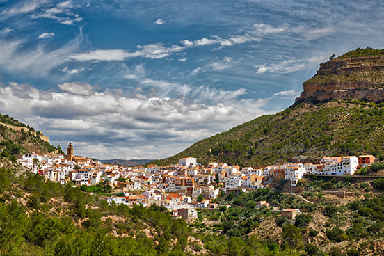 Povoado de Chulilla, em Valência, Comunidade Valenciana