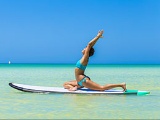 Yoga on a paddle surf board