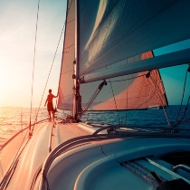 Sailboat during the sunset