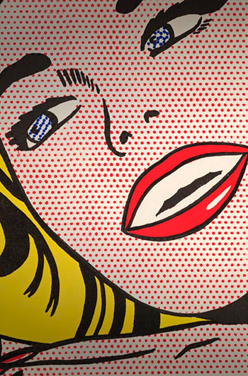 Roy Lichtenstein. Girl/Spray Can from the Walasse Ting book 1¢ Life, 1963