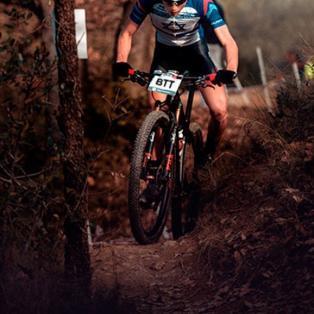 Mountain biking tourist