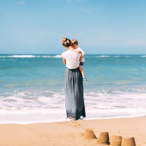 Family on the beach