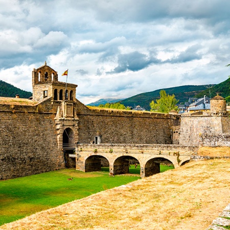 Eintritt zur Festung von Jaca (Huesca, Aragonien)