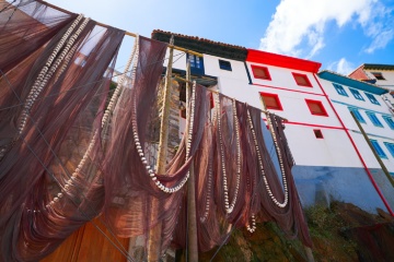 Fishing nets in Cudillero. Asturias