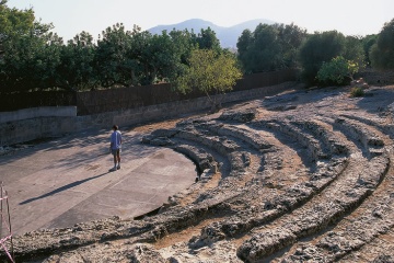 Teatro della città romana di Pollentia ad Alcúdia (Maiorca, Isole Baleari)