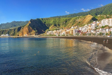 Playa de Santa Cruz de la Palma en la Isla de La Palma, Islas Canarias