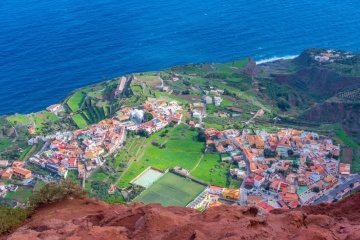 Vue aérienne d'Agulo. La Gomera