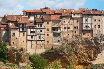 Panoramablick auf Frías in Burgos (Kastilien-León)