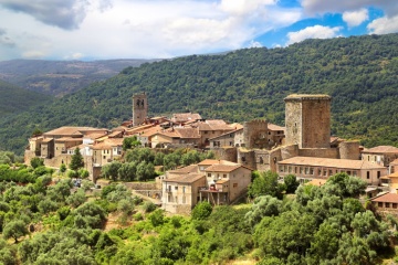 Vue de Miranda del Castañar (province de Salamanque, Castille-León)