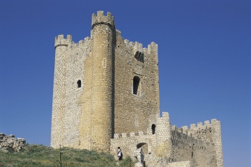 Burg von Alcalá del Júcar. Albacete, Kastilien-La Mancha