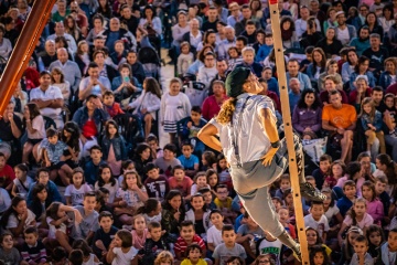 O Festaclown propõe atividades dirigidas às crianças durante o Festival de San Roque de Vilagarcía de Arousa (Pontevedra, Galiza)