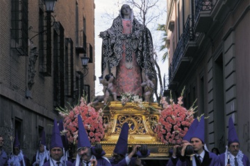 Une procession pendant la Semaine sainte de Murcie