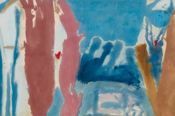 Helen Frankenthaler. Offene Wand (Open Wall), 1953. Öl auf Leinwand, 136,5x332,7 cm. Helen Frankenthaler Foundation, New York