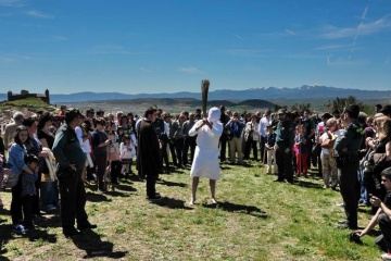 Chemin de croix des « Picaos » lors de la semaine sainte de San Vicente de la Sonsierra (La Rioja)