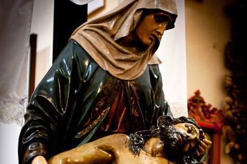 Uma das esculturas religiosas da Semana Santa Calagurritana (Calahorra, La Rioja)