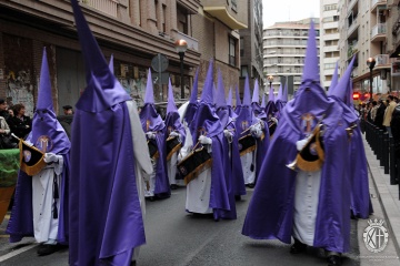 Lay brothers of the Cofradía de Nuestra Señora de la Piedad during Easter Week in Logroño (La Rioja)