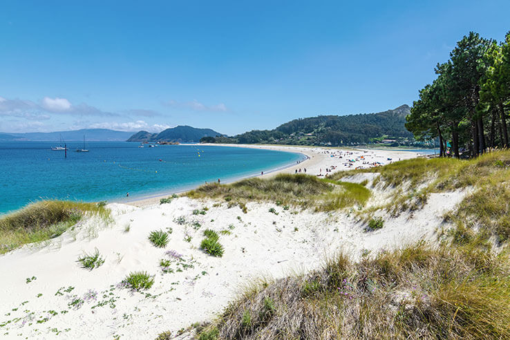 Playa de Rodas auf den Cíes-Inseln Playa de Rodas auf den Cíes-Inseln
