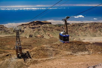 Teleférico que asciende hasta la cumbre del Teide