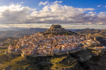 Luftaufnahme von Morella, Castellón