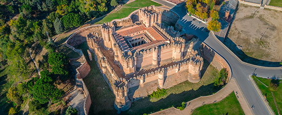 Vista aérea del Castillo de Coca
