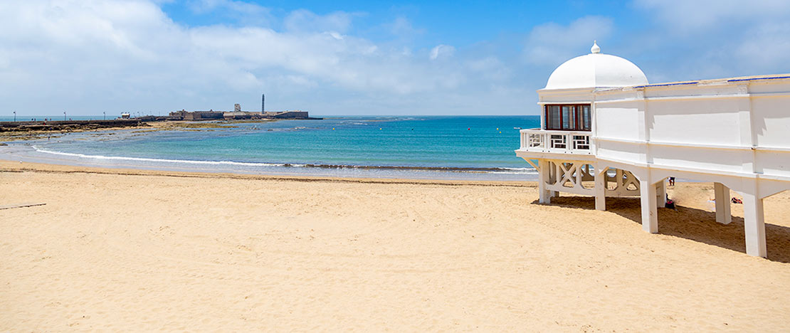 Playa Caleta en Cádiz, Andalucía