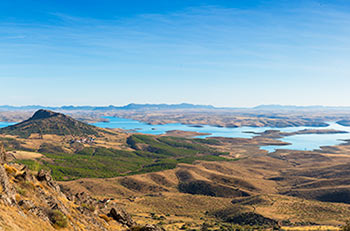 Embalse de Orellana la vieja en Badajoz, Extremadura