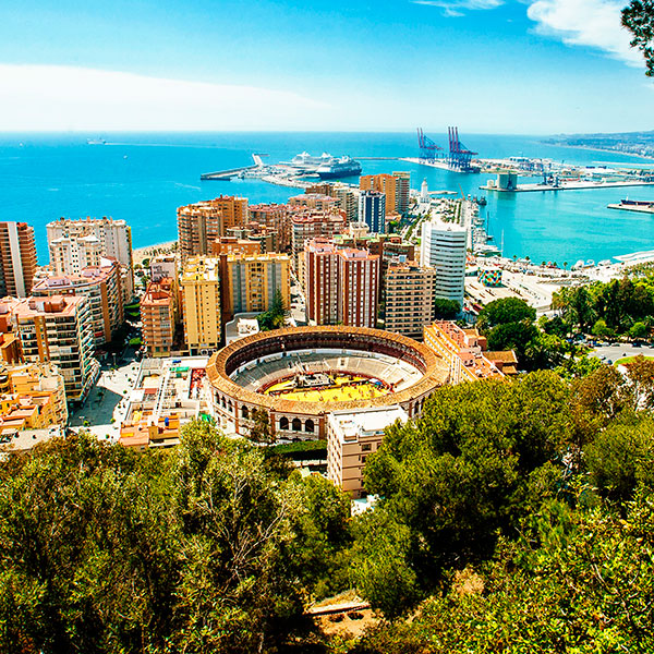 Vue de la ville de Malaga
