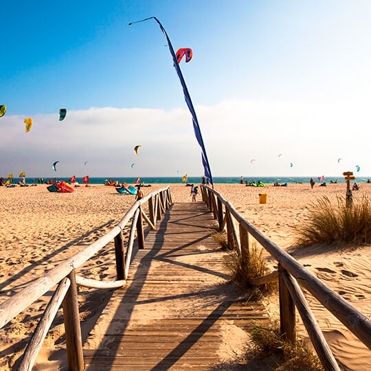 Plage de los Lances, Tarifa. Andalousie