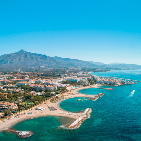 Vista de Puerto Banús, em Málaga (Andaluzia)