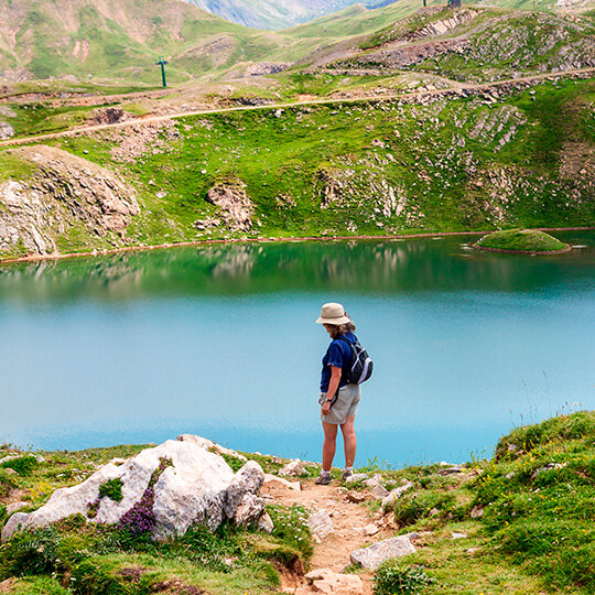 Woman at a Pyrenean ibon