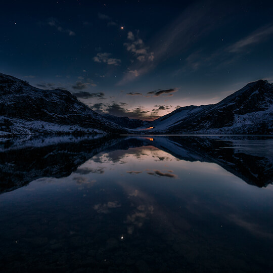 The Covadonga lakes in the Picos de Europa mountains