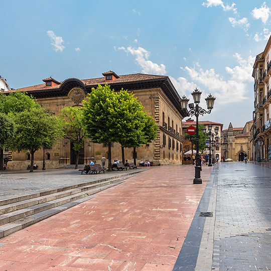 Plaza Porlier de Oviedo. Asturias