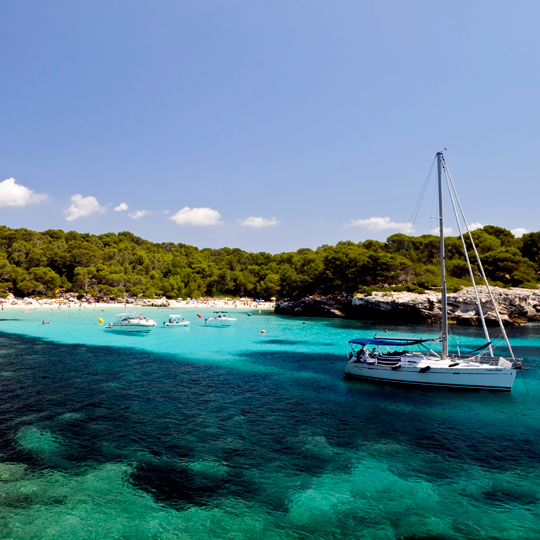 Cala Turqueta cove in Menorca