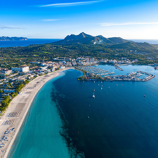 Spiaggia di Alcúdia a Maiorca, Isole Baleari