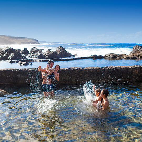 Natürliche Wasserbecken auf Teneriffa