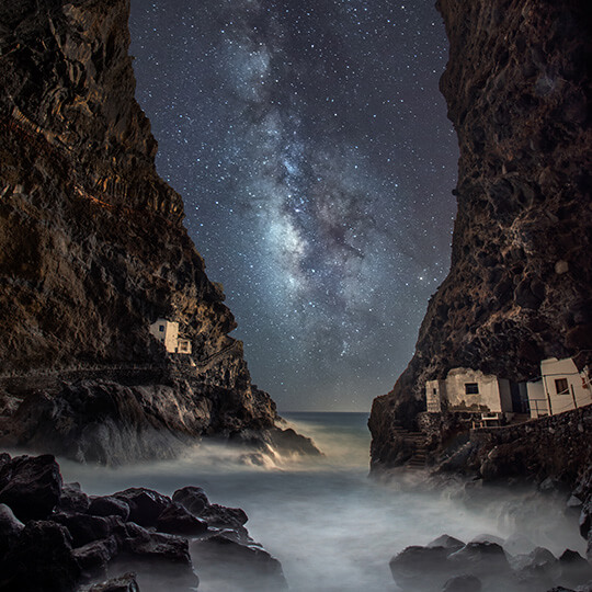 Mar de estrellas en La Palma, Canarias