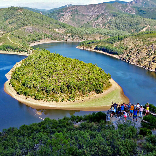 Mäander El Melero in der Sierra de Francia