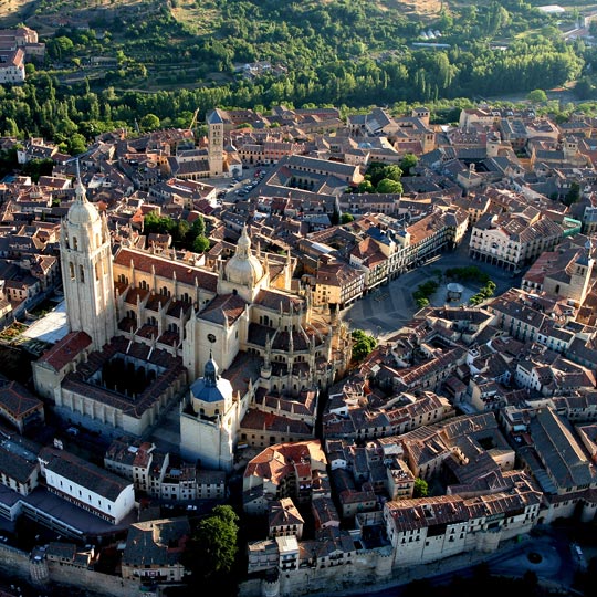 Aerial view of Segovia
