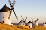 Windmühlen in Consuegra in Toledo, Kastilien-La Mancha