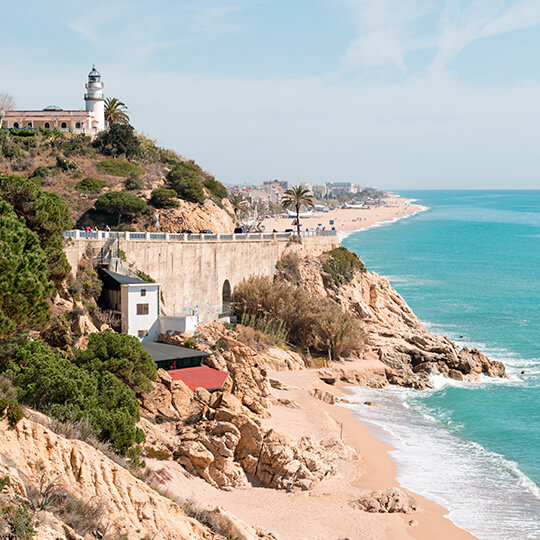 Paysage sur une route de la Costa Brava, Gérone