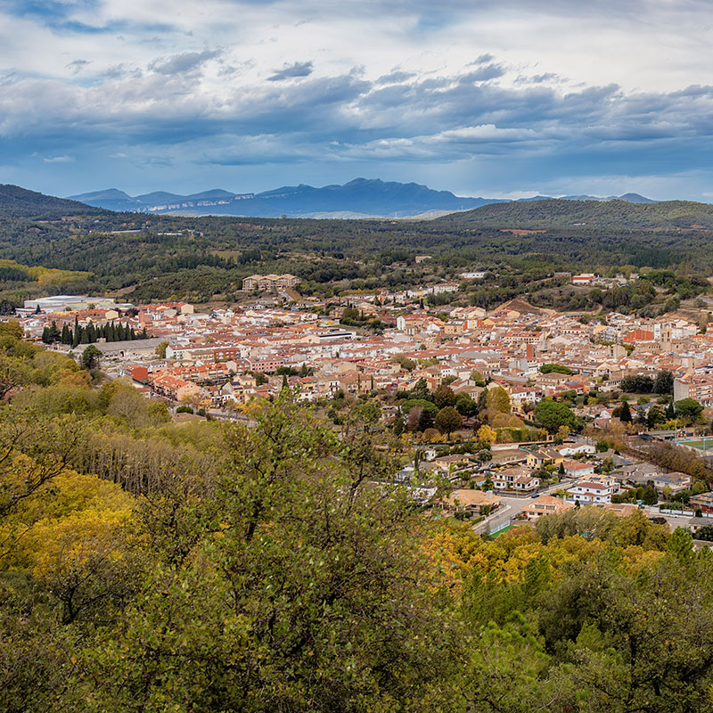 General view of Santa Coloma de Farners, Girona