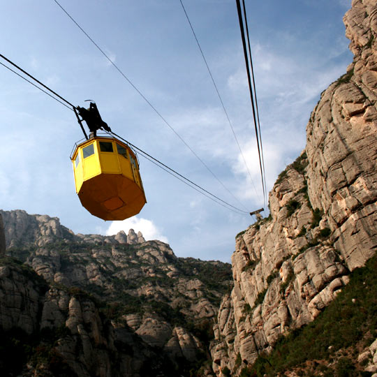 Kolejka linowa na Montserrat (Katalonia)