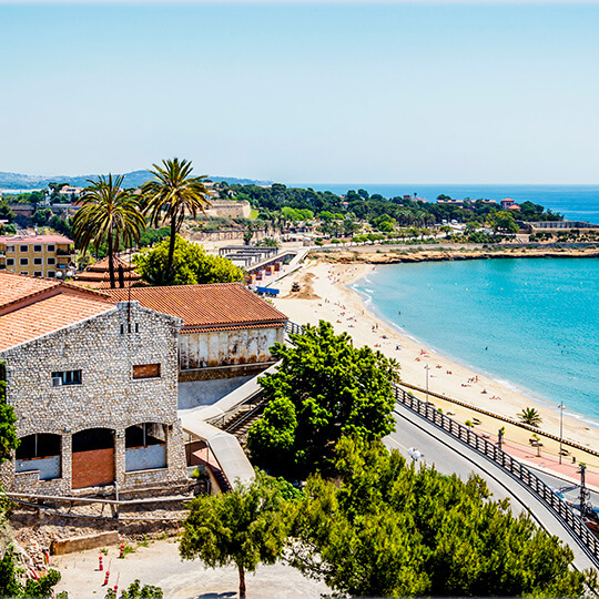 Blick vom Aussichtspunkt Balcón del Mediterráneo, Tarragona