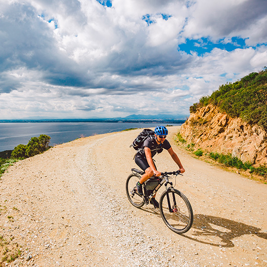 Cycling route on the Costa Brava